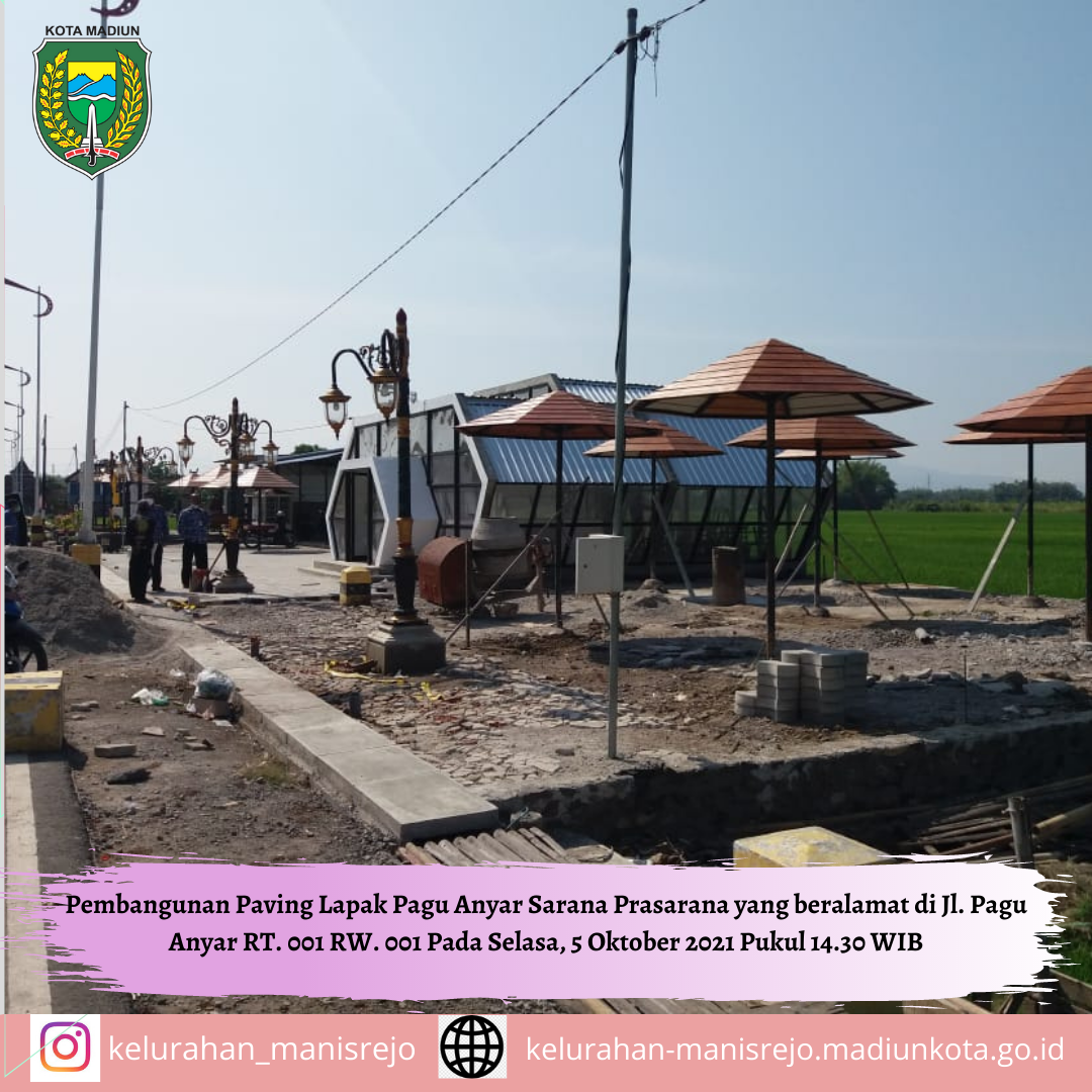 Pembangunan Paving di Lapak Pagu Indah oleh Dinas PU Kota Madiun