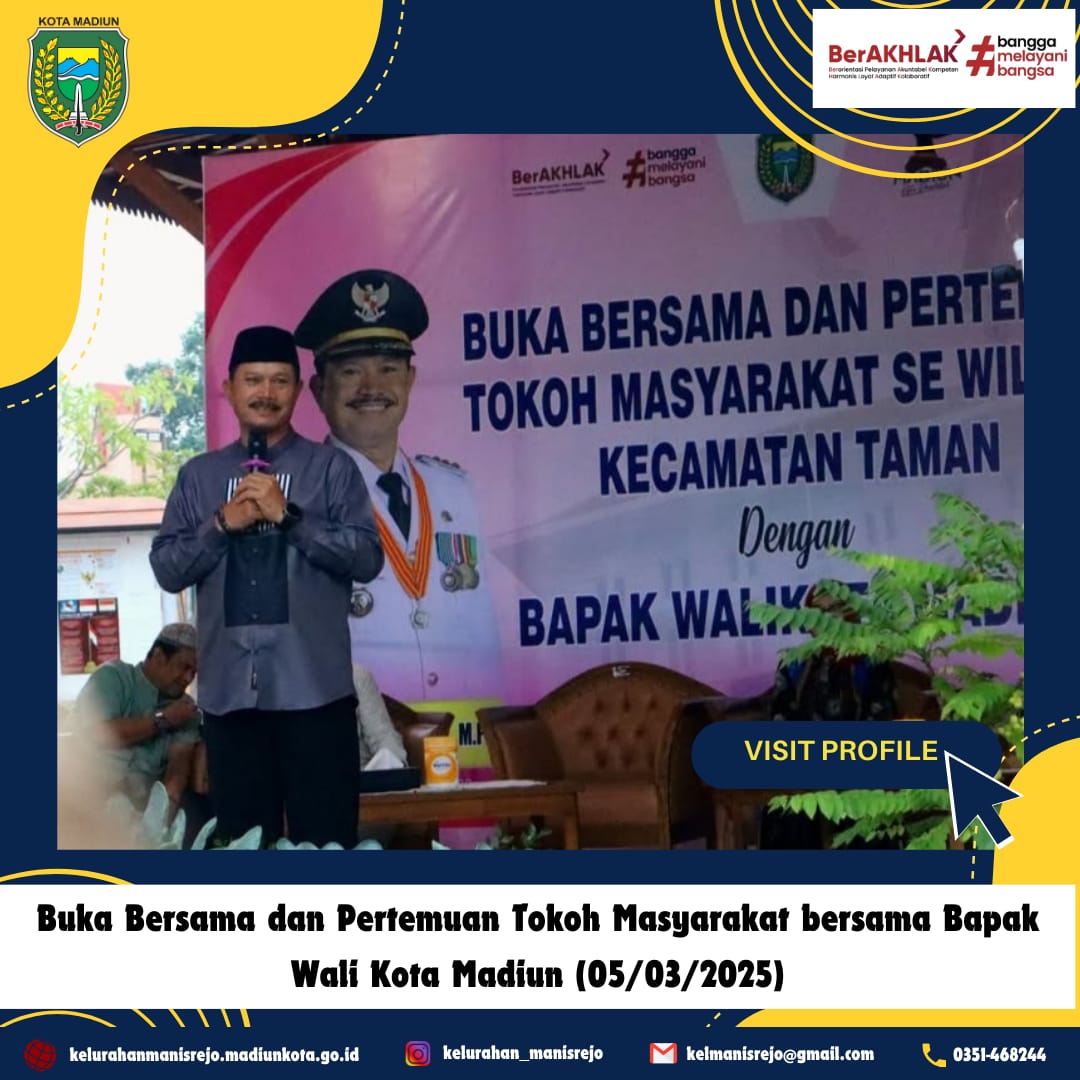 Buka Bersama Tokoh Masyarakat dengan Bapak Wali Kota Madiun