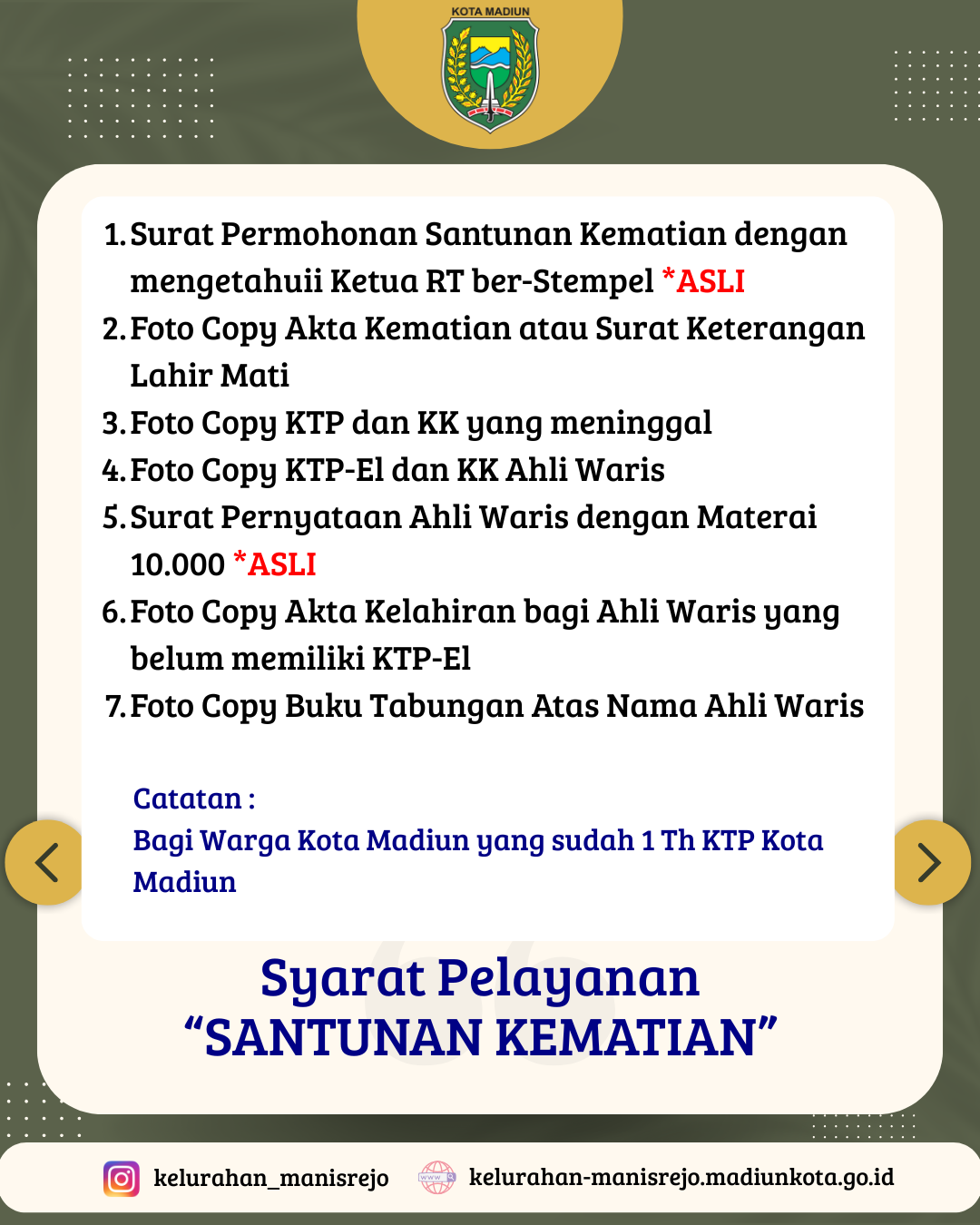 Syarat Pelayanan Santunan Kematian
