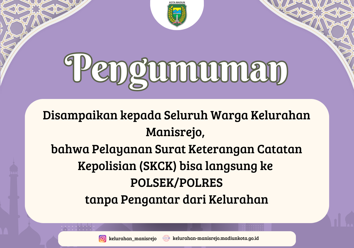 Buat SKCK makin Praktis, Cukup ke POLSEK/POLRES. Tanpa ke Kelurahan